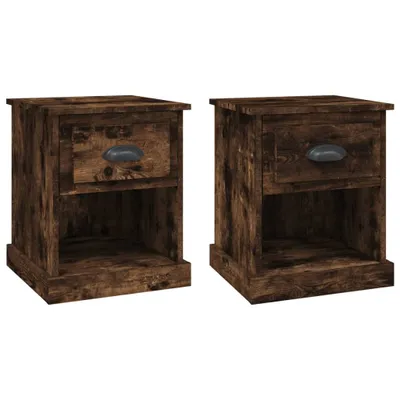 Obrázok produktu pre Nočné stolíky 2 ks dymový dub 39x39x47,5 cm spracované drevo