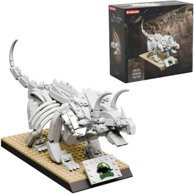 Produktbild von Klocki – Dinosaurierskelett Triceratops, 356 Teile – Trifox