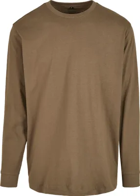 Image de Build Your Brand BY091 | Tee shirt manches longues homme avec col - Couleur : Olive - Taille : XXL