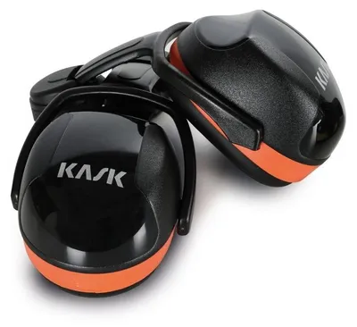 Produktbild von Kask Gehörschutzmuscheln, Hearing Protection, SC3, orange-schwarz, SNR >31 dB, zur Helmbefestigung, EN 352