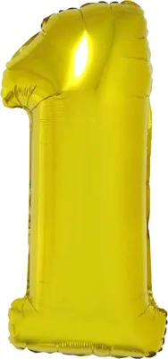Produktbild von Foil balloon 40" number 1 gold