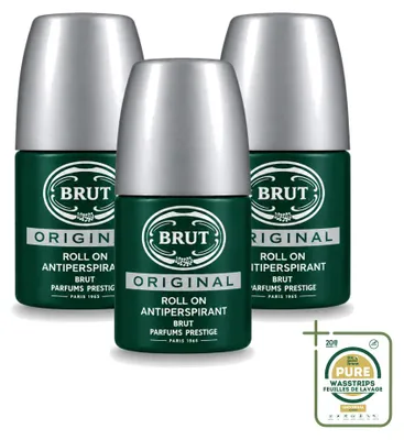 Image de 3 déodorants roll-on Brut Original - 50 ml - Pack économique - 3 pièces