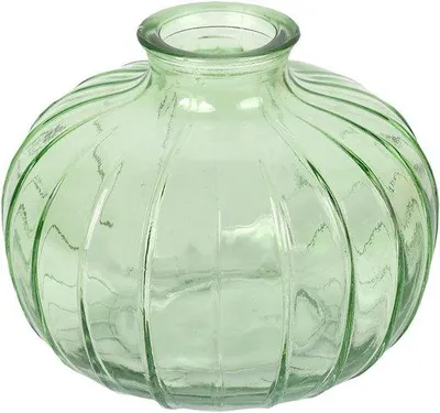 Produktbild von Famanu Glasvase Grün - Elegante Tischdekoration 8 cm