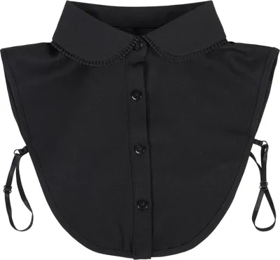 Produktbild von styleBREAKER Damen Blusenkragen Einsatz mit Mäusezahnspitze gesäumt und Knopfleiste, Kragen für Blusen und Pullover, Vintage Style 08020007