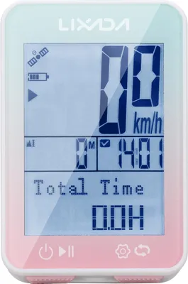 Obrázek produktu pro GPS cyklistický počítač IPX7 odolný proti dešti 2,4palcový FSTN displej Noční jízda Sledování vzdálenosti Rychlost Nadmořská výška Čas Růžová barva