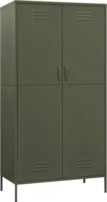 Obrázek produktu pro vidaXL Šatní skříň olivově zelená 90x50x180 cm ocelová