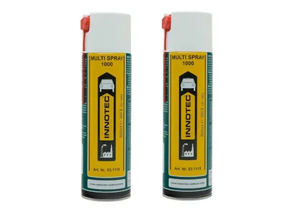 Produktbild von 2 Stück Innotec Multi Spray 1000 - Universalspray - universelles Schmierprodukt mit hoher feuchtigkeitsverdrängender Wirkung - löst Verschmutzungen