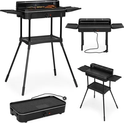 Obrázek produktu pro Elektrický gril 3 v 1 - stojící a stolní, grilovací deska, odkapávací tác, termostat MultiGarden