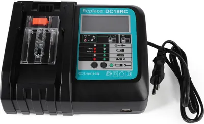 Produktbild von 14,4V-18V Ersatz Ladegerät DC18RC Schnellladegerät für Makita BL1415 BL1420 BL1815 BL1820 BL1830 BL1840 BL1850 mit Led Bildschirm