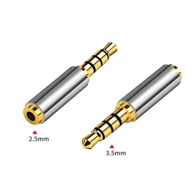 Produktbild von Klinken Audio Jack Adapter 3,5 mm Klinke Aux Stecker auf 2,5 mm Buchse Kupplung