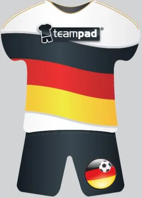 Produktbild von TEAMPAD® Deutschland - Deutschlandflagge - Deutschlandtrikot - 5,99 - Haftunterlage Nationaltrikot