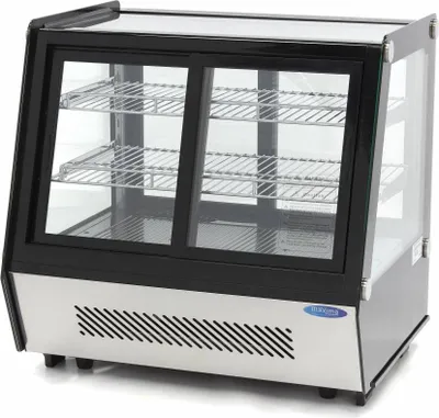 Produktbild von Maxima - Gastro Glastürkühlschränke - 125 l - 71 cm - Vordere und Hintere Schiebetüren