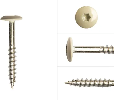 Produktbild von Farbkopfschrauben Beige Edelstahl 4,8 x 32 mm - Schachtel 100 Stück