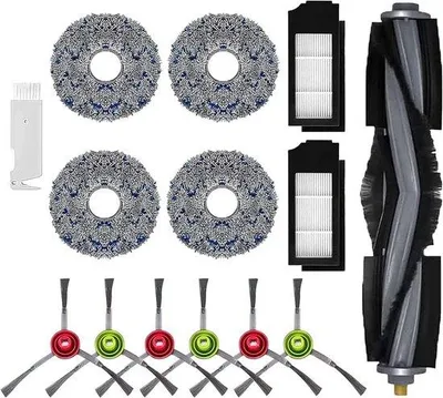 Obrázek produktu pro Sady náhradních dílů pro vysavače – 1 hlavní kartáč, 2 HEPA filtry, 6 bočních kartáčů, 4 hadříky