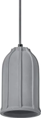 Produktbild von OSRAM DECOR Concrete Sim Beton-Hängeleuchte, 115 mm, in Dunkelgrau, mit Gehäuse aus Metall und Beton, für moderne Beleuchtungen in Innenräumen, flexible Leuchtkörper-Wahl dank E27 Fassung