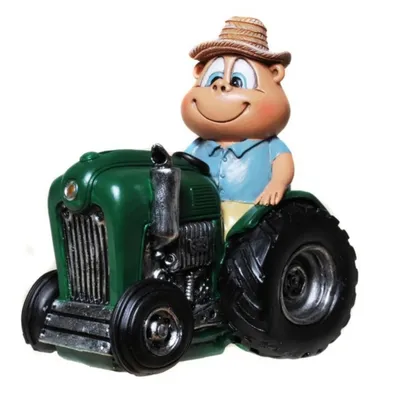 Produktbild von Funny Beruf - Spardose "Mann auf Traktor" mit Pfropfen