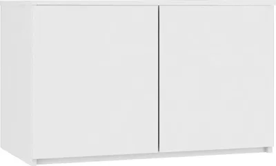 Immagine prodotto di Armadio elegante bianco 90 cm con due porte e ripiani per un'organizzazione funzionale e stilosa