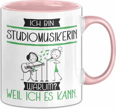 Produktbild von Studiomusikerin Tasse Geschenk Ich Bin Studiomusikerin Warum Weil Ich Es Kann Geschenkidee Geburtstag (Rosa)