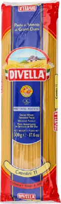 Produktbild von 36x Divella Capellini N. 11 Hartweizengrieß Pasta Italienische Nudeln 500g Packung + Italian Gourmet Polpa di Pomodoro 400g Dose