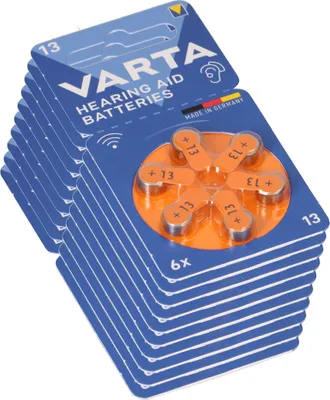 Immagine prodotto di 60x Batteria per apparecchi acustici Varta 13 PR48 Batteria per apparecchi acustici
