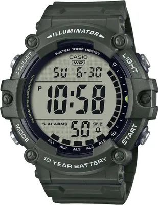 A close-up studio shot of a digital watch.