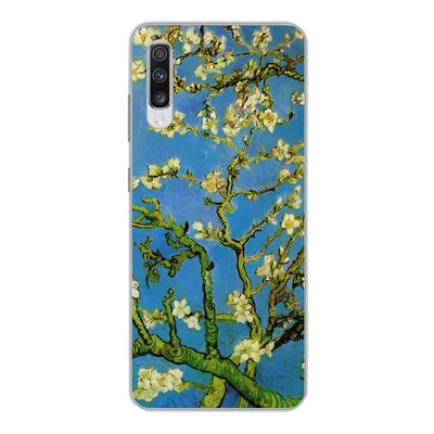 Produktbild von MuchoWow® Handyhülle Schutzhülle Hülle für Samsung Galaxy A70 Mandelblüte - Vincent van Gogh Silikon Softcase Handy Hülle - Schutzhaube