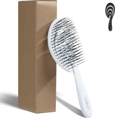 Produktbild von Chiara Ambra Haarbürste ohne Ziepen - Bürste für glatte Haare und Locken - Entwirrbürste für Damen Mädchen Kinder - Haar Bürste für Männer - Hair