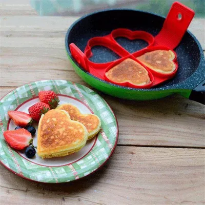 Produktbild von CHPN - Backform - Pfannkuchenform - Eierform - Form - Pfannkuchenform - Erg-Form - Herzen - Herzform - Valentinstag - Frühstück - Backen - Backform