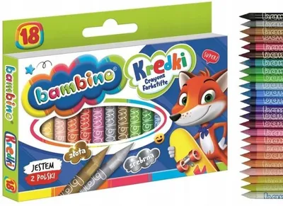 Produktbild von Bambino Wachsmalstifte Set, 18 Farben