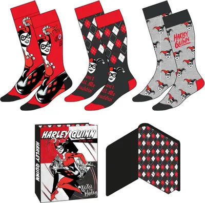 Zdjęcie produktu dla DC Comics Socken 3er-Pack Harley Quinn 36-43