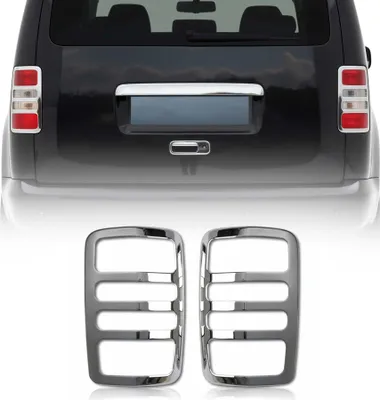 Image de Cadre de Feu Stop Arrière pour VW Caddy 2003-2014 acier inox 2 Pcs