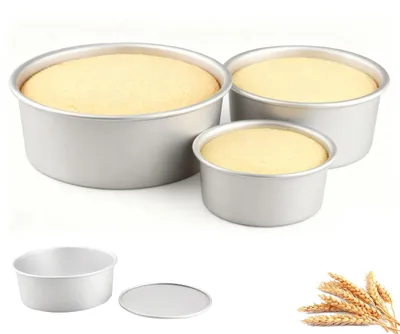 Imagen del producto de Juego de 3 moldes redondos para hornear - aluminio anodizado - 10/15/20 cm