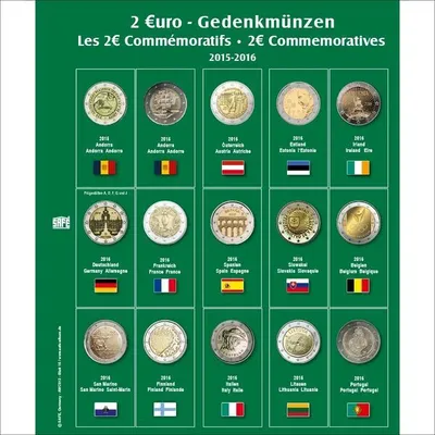 Produktbild von SAFE 7341-16 Münzblatt mit Vordruck für 2 EURO