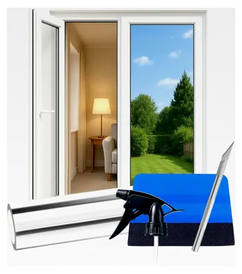 Produktbild von Selbstklebende Spiegelfolie – Fensterfolie für Sichtschutz und Blickdichtigkeit von außen – 90 x 300 cm