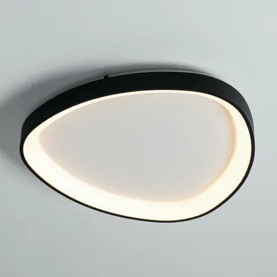 Produktbild von Schwarze Design-Deckenleuchte Ovalkreis dimmbare LED 42 cm - Mesiano