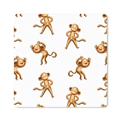 Produktbild von MuchoWow® Mauspad Mousepad Dschungel - Design - Affe - Kinder 20x20 cm - Mousepads - Maus Mat - Pad - Mausunterlage - Desk Mat - Bureauartikeln