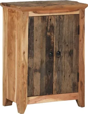 Produktbild von Sideboard 55x33x75 cm Massivholz Akazie und Altholz