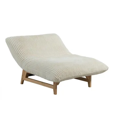 Produktbild von LVHOM Relaxsessel Cord, Loungesessel mit Holzgestell & dickem XXL-Polster, Ergonomischer Lesesessel Skandinavisch für Wohnzimmer, Beige