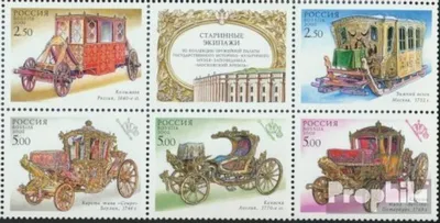 Produktbild von Briefmarken Russland 2002 Mi 994-998 Sechserblock (kompl.Ausg.) postfrisch Kutschen