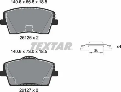 Obrázok produktu pre Volvo Brzdové Doštičky Predné Xc40 1,5-2,0 17-