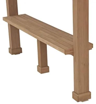 Image de Westmann Tablette latérale en bois pour pavillon Devon Naturel 59x299x96 cm