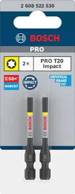 Immagine prodotto di Bosch bit PRO Torx Impact, T20, 55 mm - 2 ks