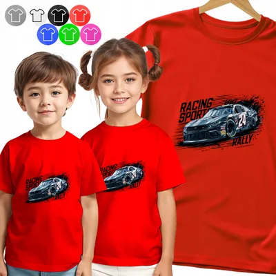Obrázek produktu pro Dětské tričko - RALLY - AUTO Závodní pro chlapce WZÓR - XXS