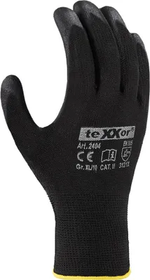 Produktbild von 12 Paar Polyester-Strickhandschuhe POLYURETHAN BESCHICHTET Größe 12