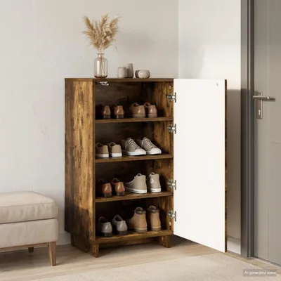 Produktbild von Möbel Schuhschrank 48 x 38 x 87,5 cm Holzwerkstoff Räuchereiche - Schuhregale &9201