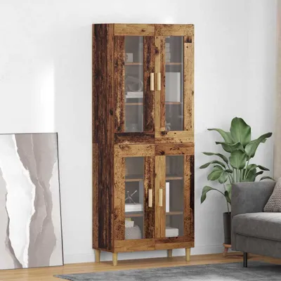 Obrázek produktu pro vidaXL Highboard old wood 69,5 x 34 x 180 cm materiál na bázi dřeva