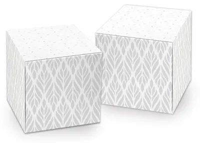 Produktbild von Logbuch-Verlag 10 kleine Geschenkboxen grau hellgrau weiß Gastgeschenk Hochzeit Verpackung Give-Away Mini Schachtel mit Deckel Geschenkverpackung 7 x 7 cm Kunden Gäste Taufe Kommunion25 Stück