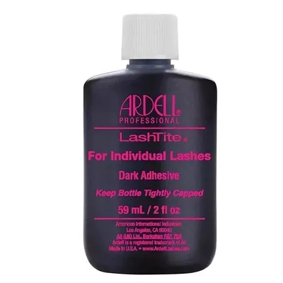 A bottle of Ardell LashTite Dark Adhesive for individual lashes.