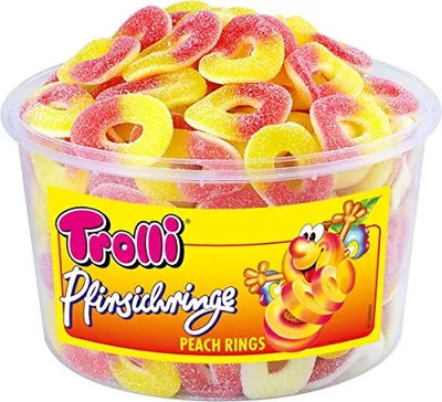 Produktbild von Trolli Pfirsichringe, Menge:1200g