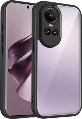 Obrázek produktu pro Pouzdro pro Oppo Reno10 Pro průhledný zadní kryt s TPU rámečkem, odolné proti nárazům Černý
